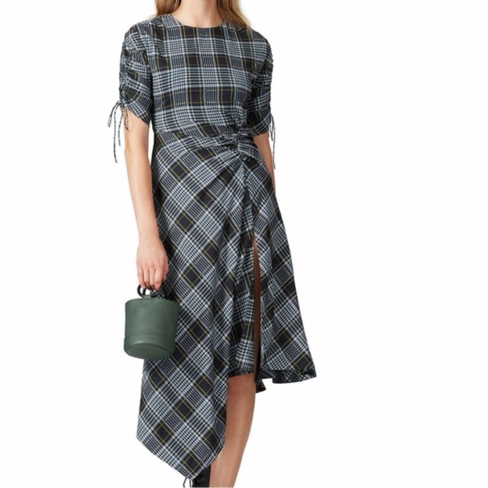 Jonathan Simkhai Plaid Handkerchief dress gray - 10
